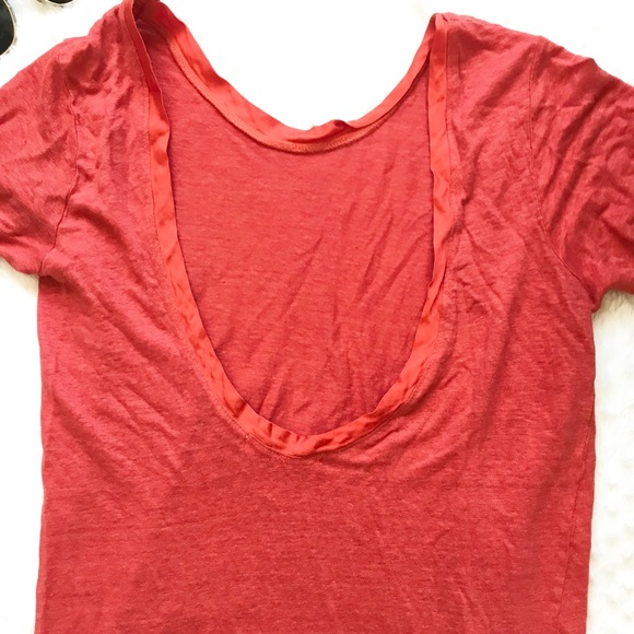 PROJECT SOCIAL T SEDONA CORAL ORANGE BACKLESS TEE - Picture 4 of 4